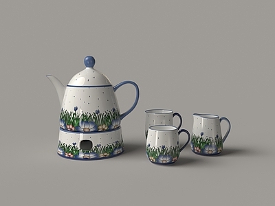 新中式餐具 中式白瓷茶具  茶炉  茶壶  茶杯
