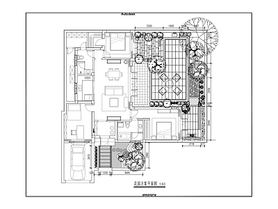 新中式中式庭院 私家庭院 施工图