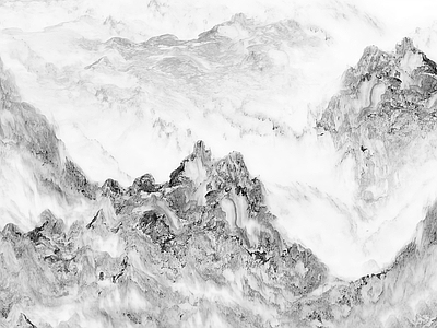 现代其他大理石 白色山水大理石 山水大理石
