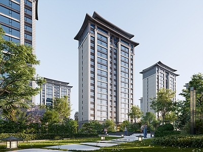新中式高层住宅 全模场景 投标标准化 建发风格作品