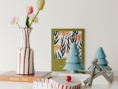 现代简约摆件组合 中古风装饰摆件 桌面摆件组合 花艺摆件s 花艺摆件 饰品