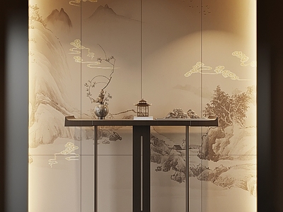 新中式玄关 玄关 端景柜 玄关柜