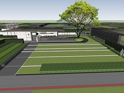 现代极简售楼处建筑