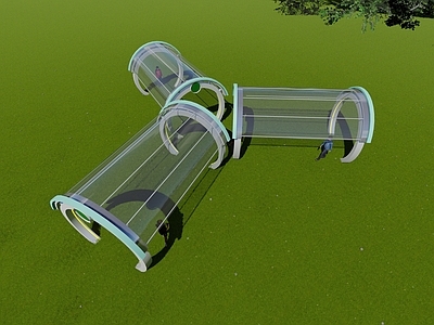 现代主义幼儿园 儿童 连廊