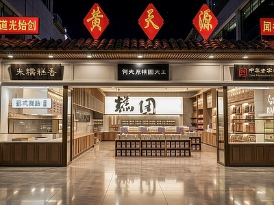新中式其他店铺 年糕店 店铺 中式小店铺 特色小吃
