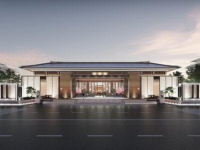 新中式售楼处建筑