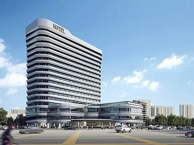 现代主义酒店外观 现代酒店 现代高层酒店