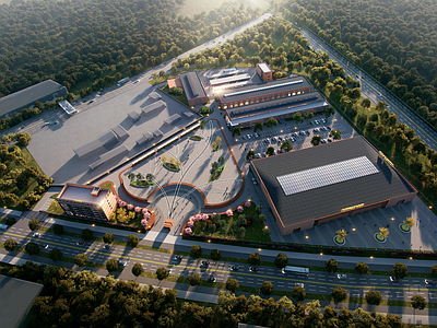 现代工业风其他商业建筑 旧厂房改造 厂房改商业