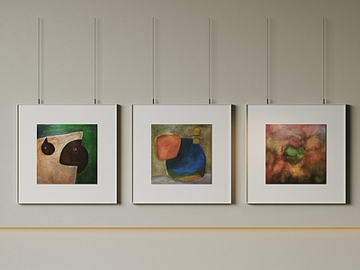 现代简约组合画 现代极简挂画 抽象装饰画 高端艺术挂画 侘寂中古风画 意式肌理油画