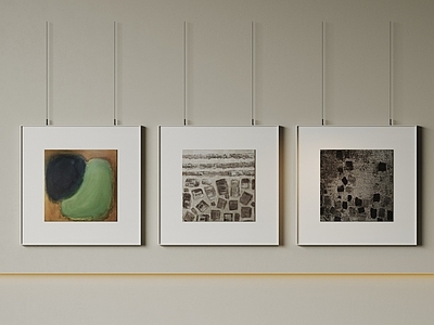 极简组合画 现代极简挂画 抽象装饰画 高端艺术挂画 侘寂中古风画 意式肌理油画