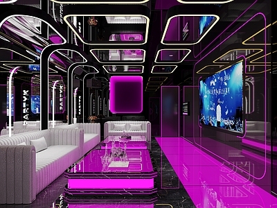 赛博朋克风KTV
