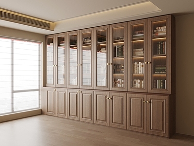新中式书房 书柜