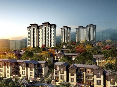 新中式高层住宅 新古典住宅