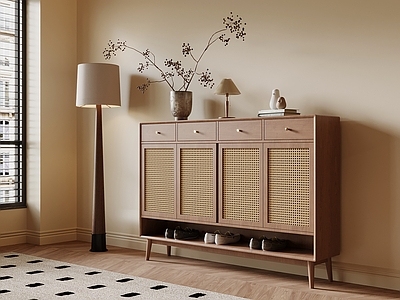 中古风玄关 鞋柜