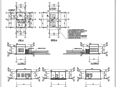 现代其他建筑 门卫 施工图
