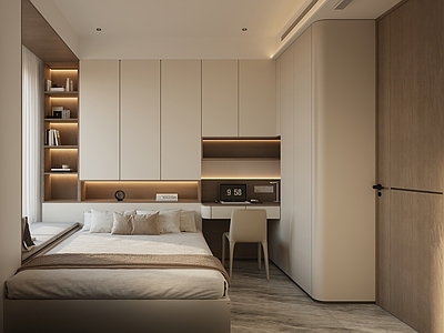 奶油风榻榻米卧室