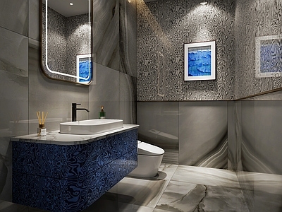 现代轻奢公共卫生间