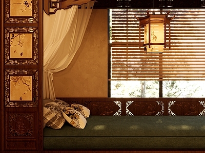 新中式罗汉床 中式床 复古中式床 架子床