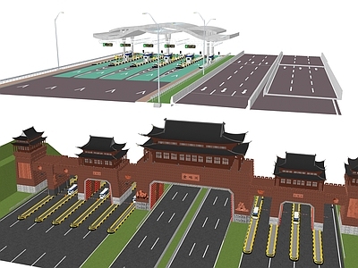 新中式收费站 高速收费站 收费站 交通中枢