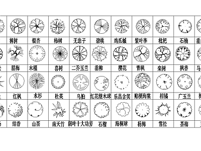 现代简约绿植 树叶 植物迷宫 灌木 绿植 施工图