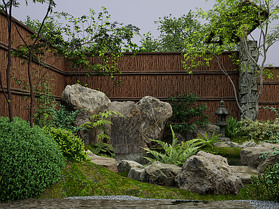 日式禅意别墅庭院 日式禅意庭院