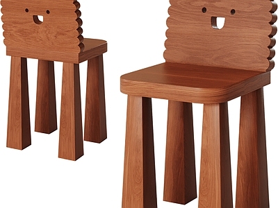 原木风儿童椅 单椅