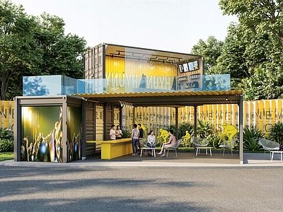 集装箱模块化设计驿站 骑行驿站 交通驿站