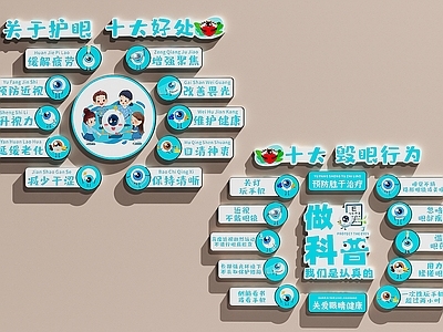 现代眼镜店装饰画 眼科装饰画 眼镜店文化墙 眼科文化墙