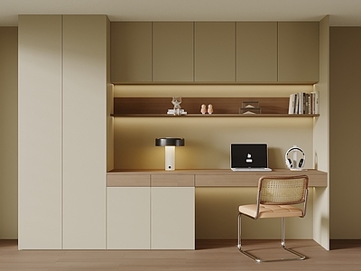 现代书房 书柜 衣柜 书桌椅