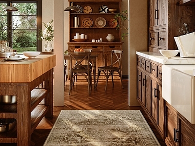 中古风开放式厨房