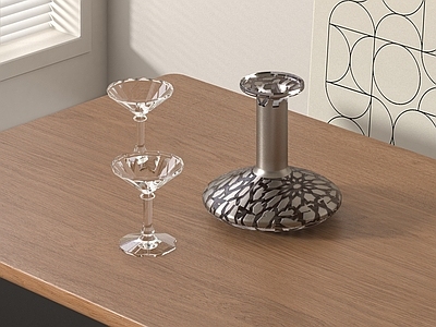 现代简约餐具 酒具 酒杯 酒瓶 酒盘 杯子 酒具
