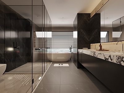 现代极简卫生间