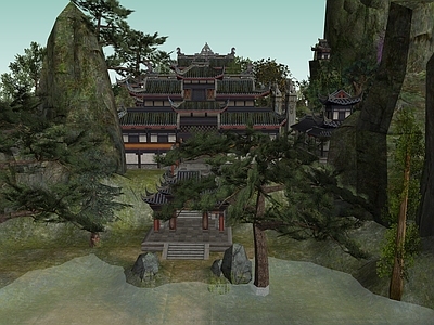 新中式寺庙建筑 古建 寺庙