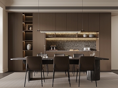 现代极简家居餐厅