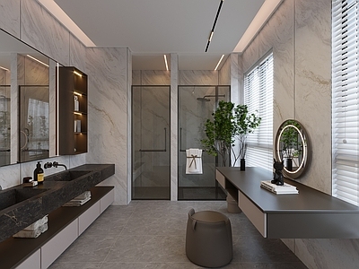 现代极简卫生间