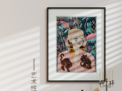 现代简约挂画 艺术人物装饰挂画