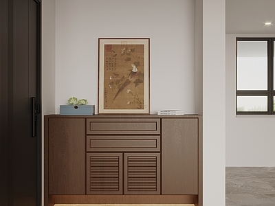 新中式玄关 玄关柜