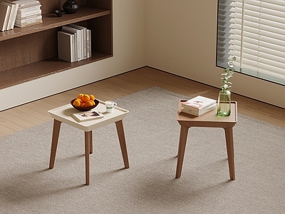奶油风边几