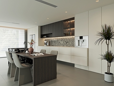 现代极简开放式厨房