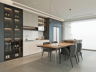 现代简约开放式厨房