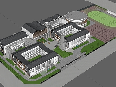 新中式学校建筑 南方城市 完全小学 48班 2024年项目 方案报建阶段