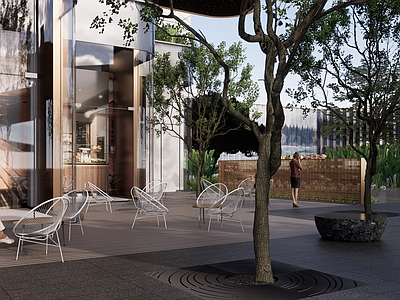 现代简约商业综合体景观 广州中海观雲府 中海商业示范区 商业景观示范区 中海商业景观全模 广州中海景观