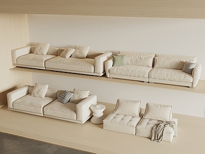 奶油风双人沙发 现代双人沙发 奶油风双人沙发