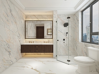 美式轻奢卫生间
