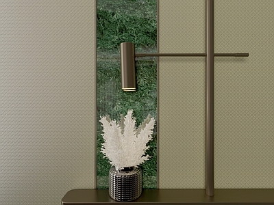 现代轻奢玄关 装饰品 景观 灯光