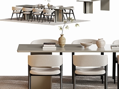极简餐桌 现代餐桌椅组合