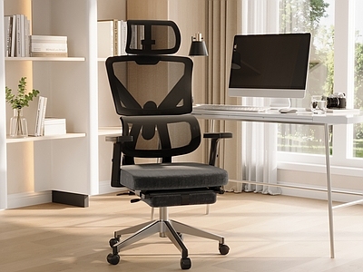 现代简约书房 书房 椅子 书桌 摆件 现代