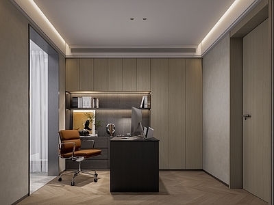 现代简约书房 书房 现代风格 家装