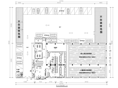 现代游泳馆 室内游泳馆平面图 游泳训练馆 室内运动 游泳馆 施工图