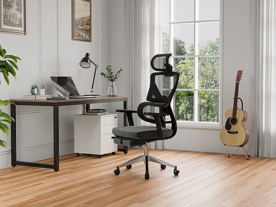 现代简约书房 书桌 办公椅